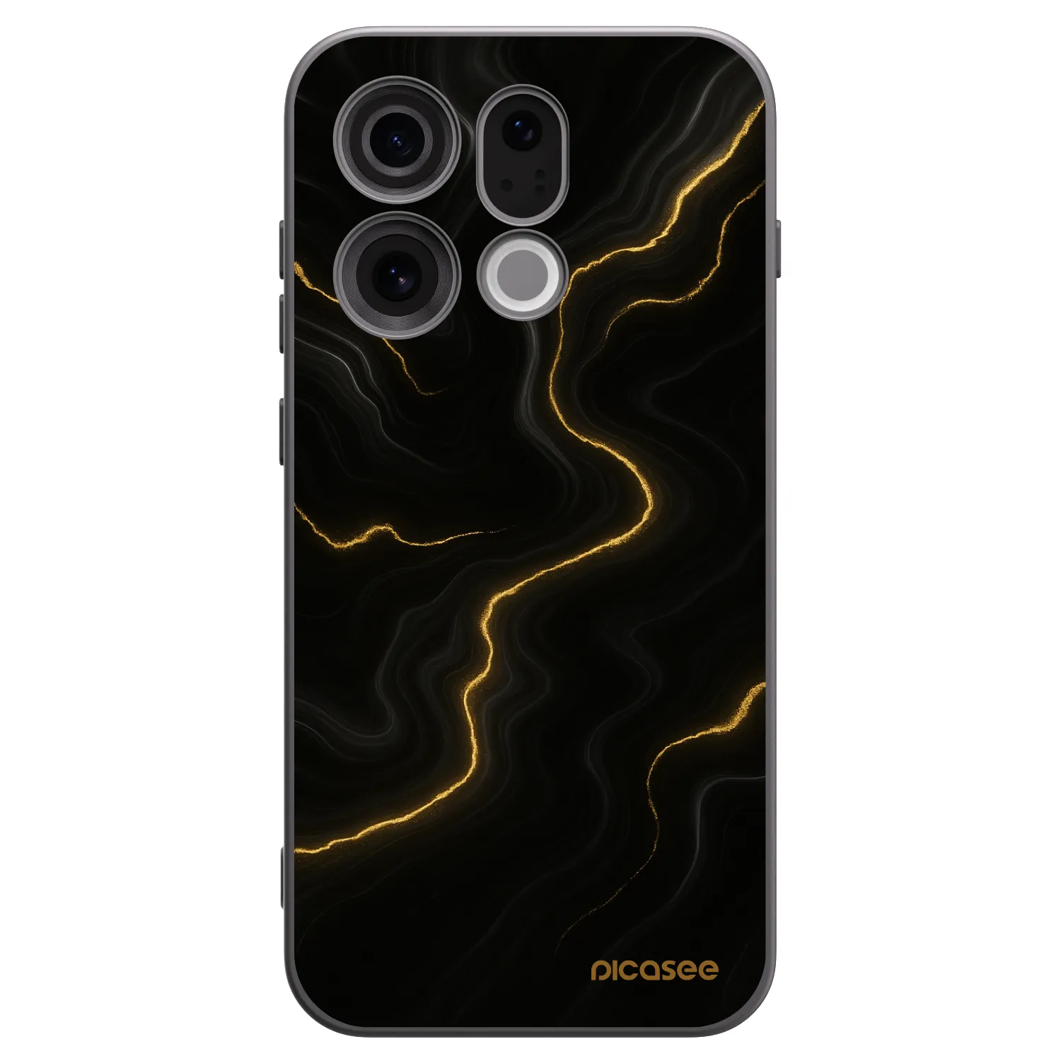 Picasee silikonový černý obal pro OPPO Find X9 - Thunder
