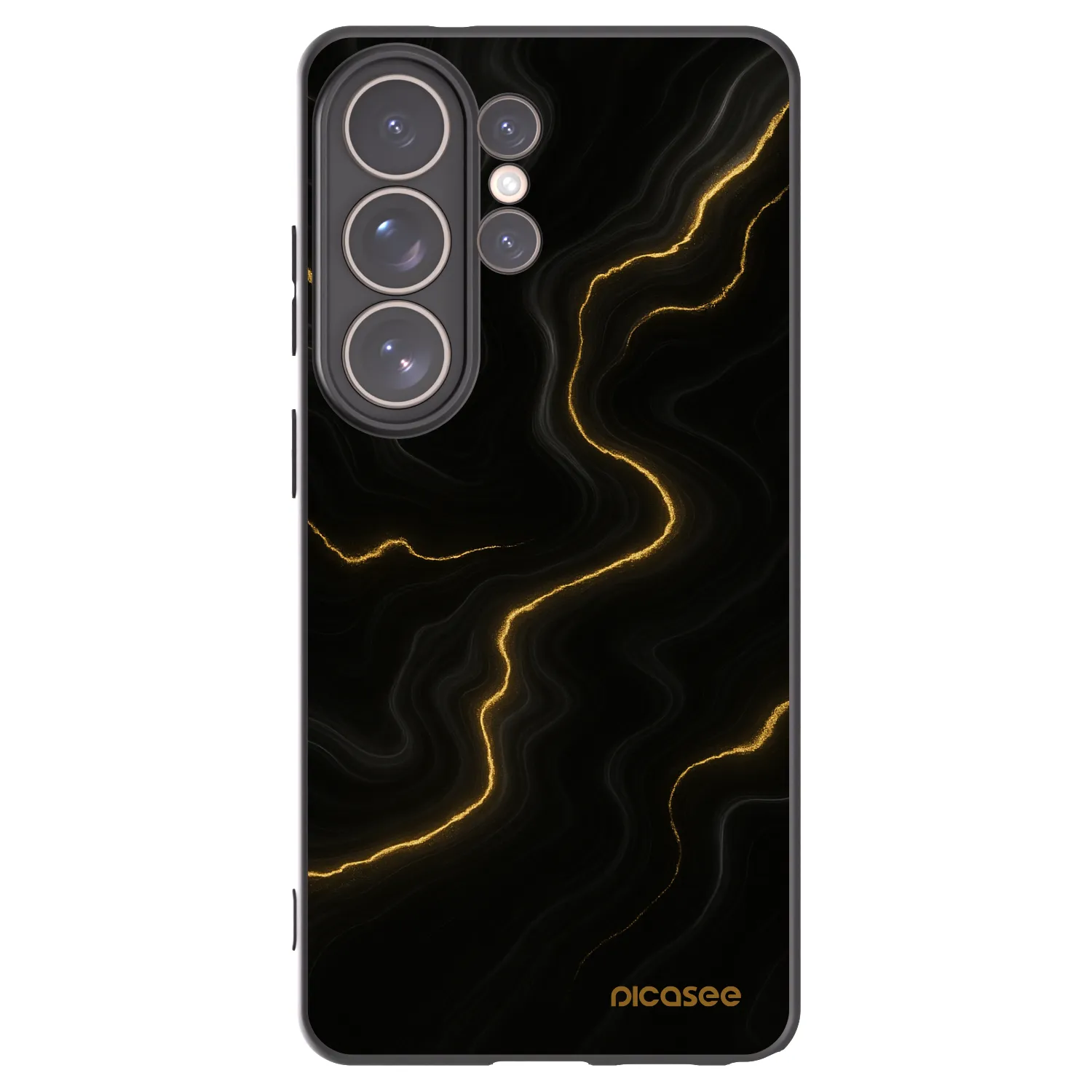 Picasee silikonový černý obal pro Samsung Galaxy S26 Ultra - Thunder