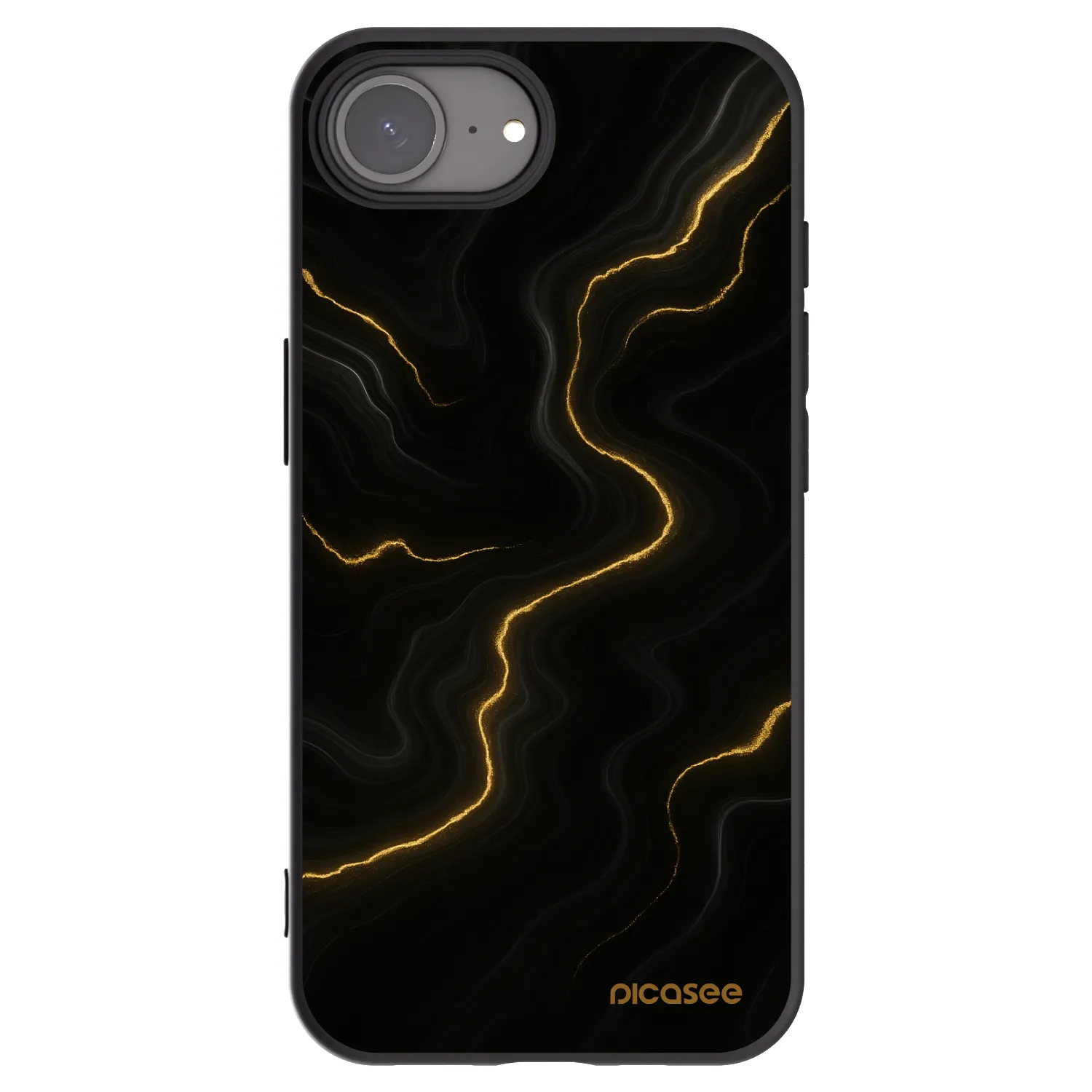 Picasee silikonový černý obal pro Apple iPhone 17e - Thunder