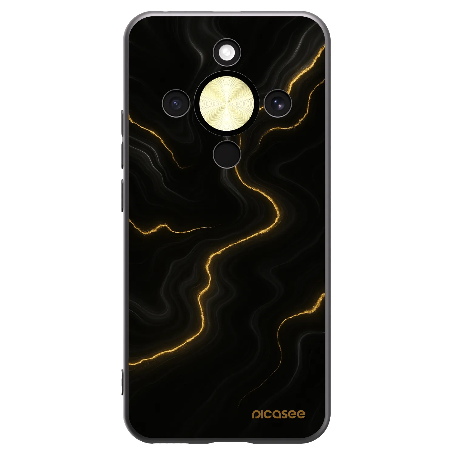 Picasee silikonový černý obal pro Honor Magic8 Lite 5G - Thunder