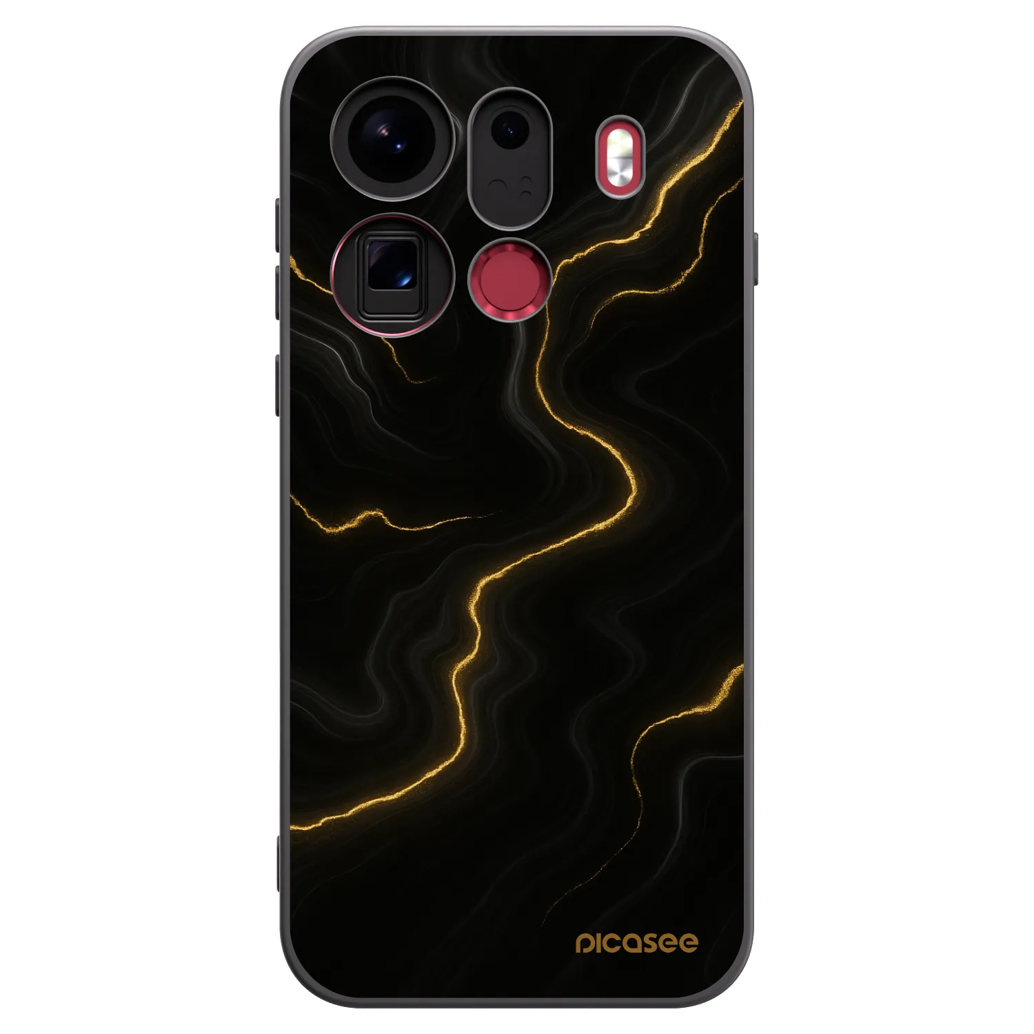Picasee silikonový černý obal pro OPPO Find X9 Pro - Thunder
