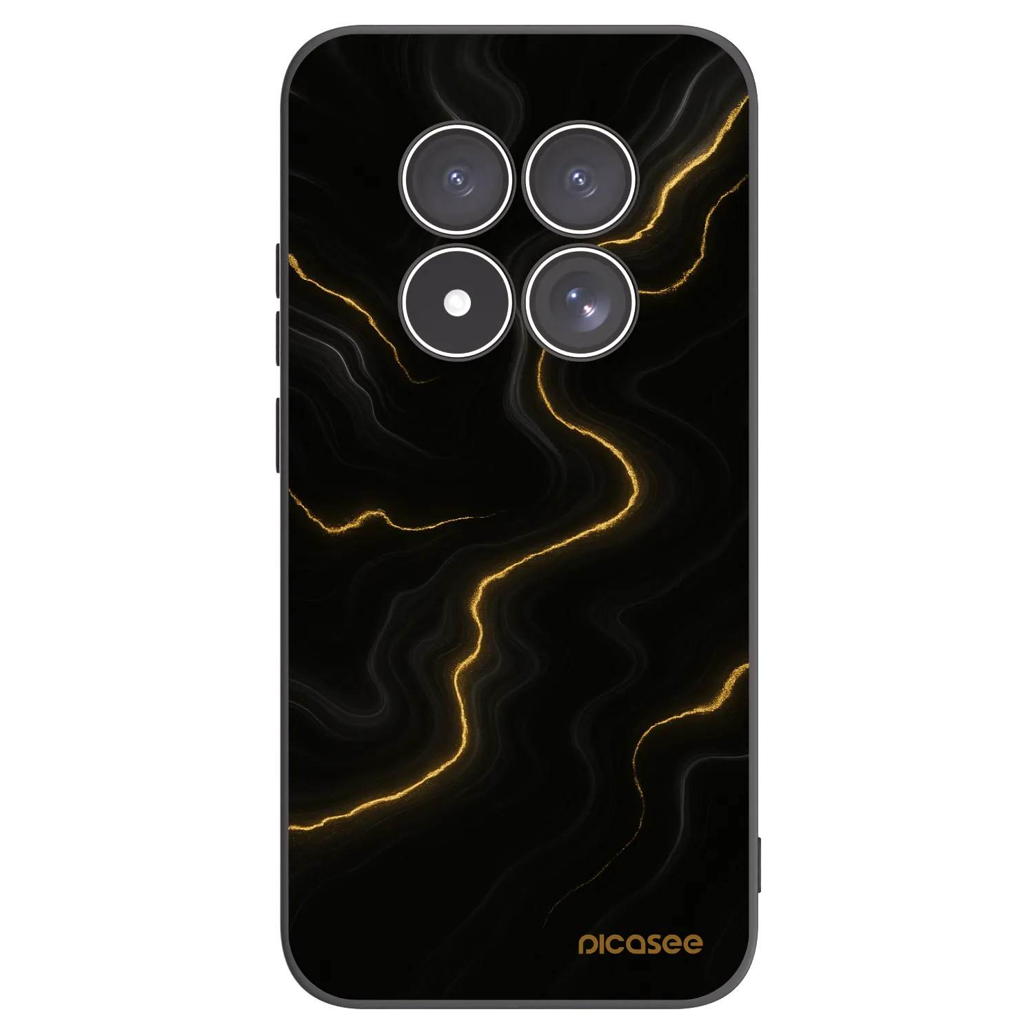 Picasee silikonový černý obal pro Xiaomi Redmi Note 15 Pro 5G - Thunder