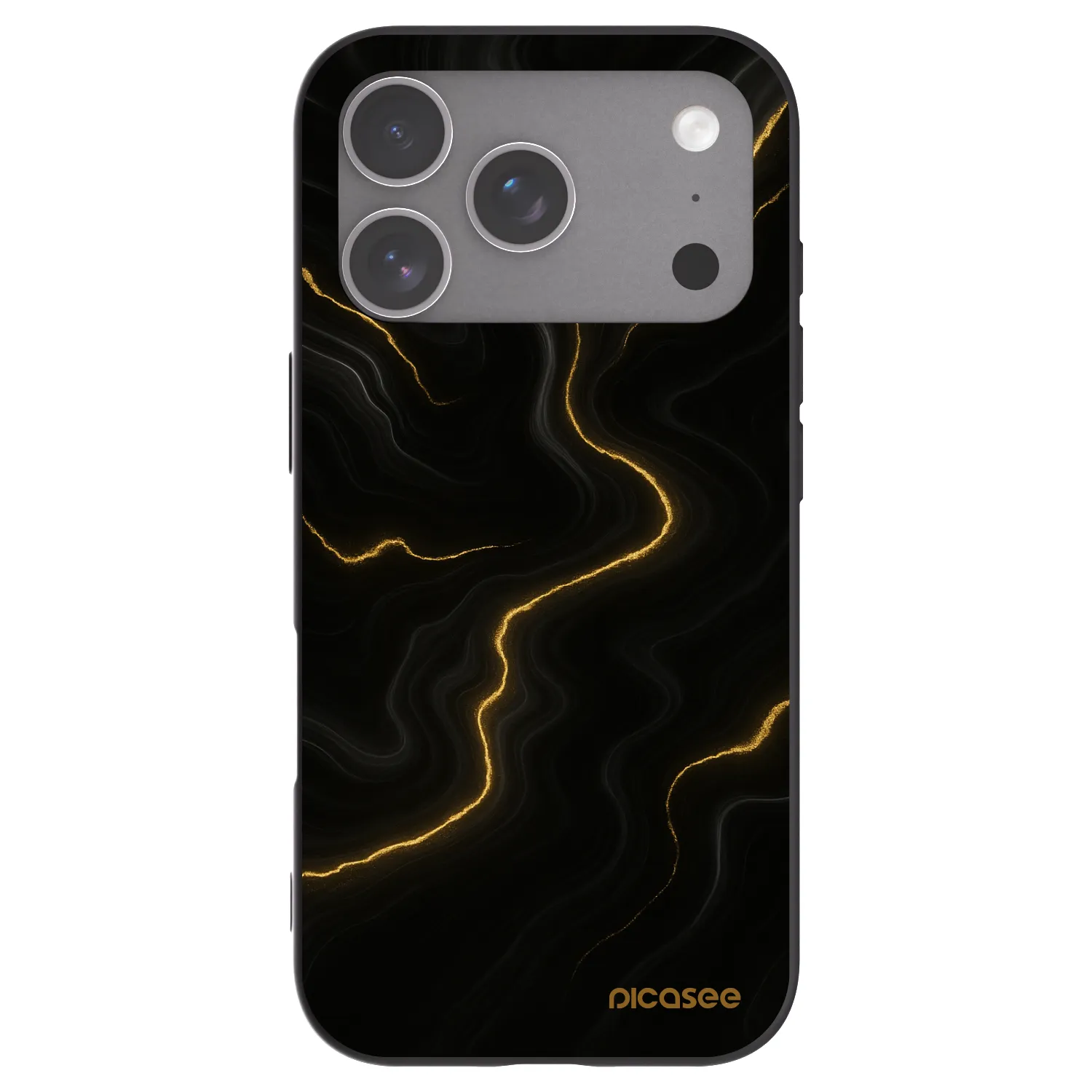 Picasee silikonový černý obal pro Apple iPhone 18 Pro - Thunder