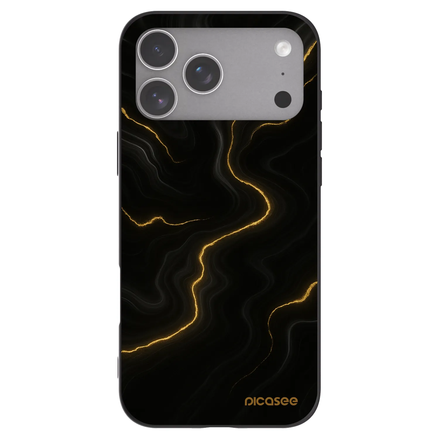 Picasee silikonový černý obal pro Apple iPhone 18 Pro Max - Thunder