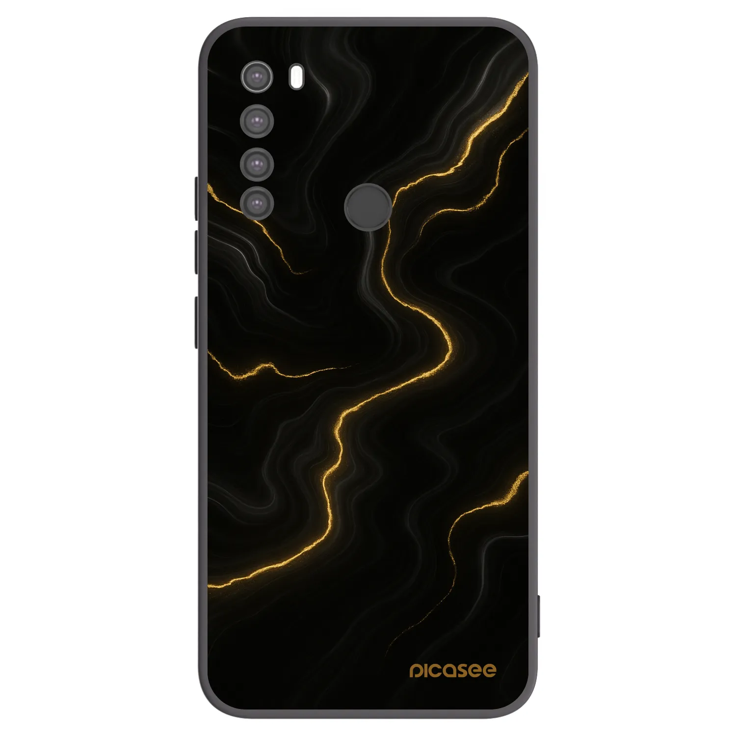 Picasee silikonový černý obal pro Xiaomi Redmi Note 8 - Thunder