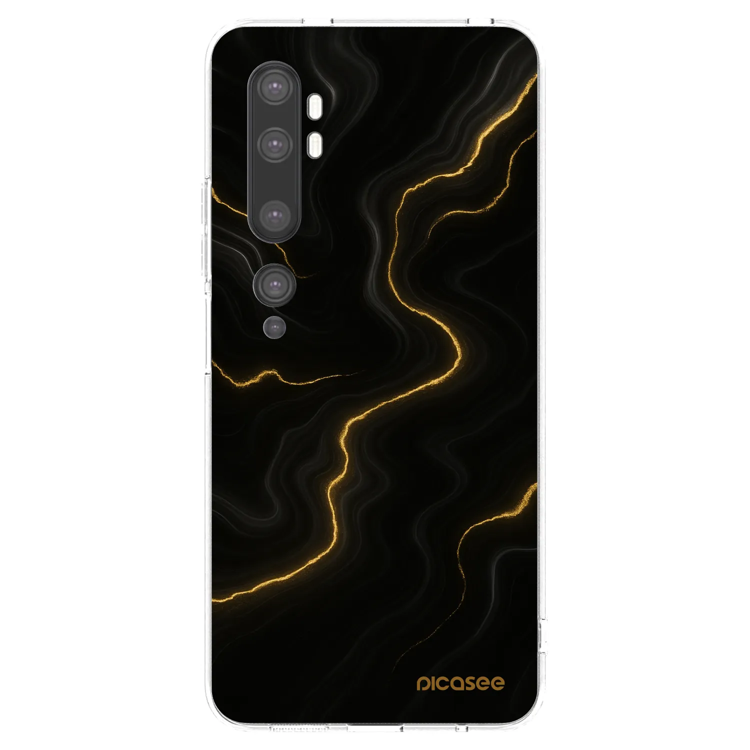 Picasee silikonový průhledný obal pro Xiaomi Mi Note 10 (Pro) - Thunder