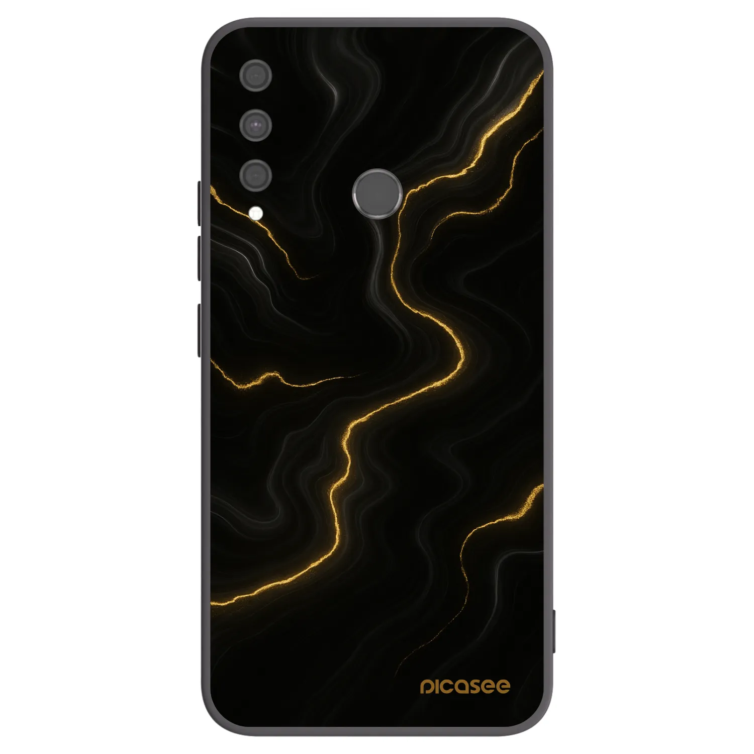 Picasee silikonový černý obal pro Huawei P40 Lite E - Thunder