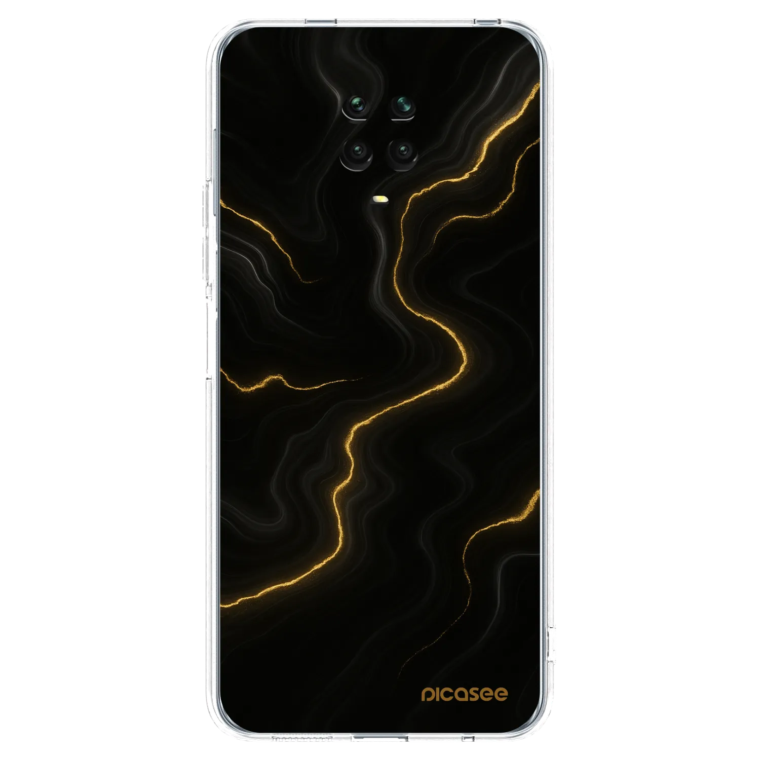 Picasee silikonový průhledný obal pro Xiaomi Redmi Note 9 Pro - Thunder