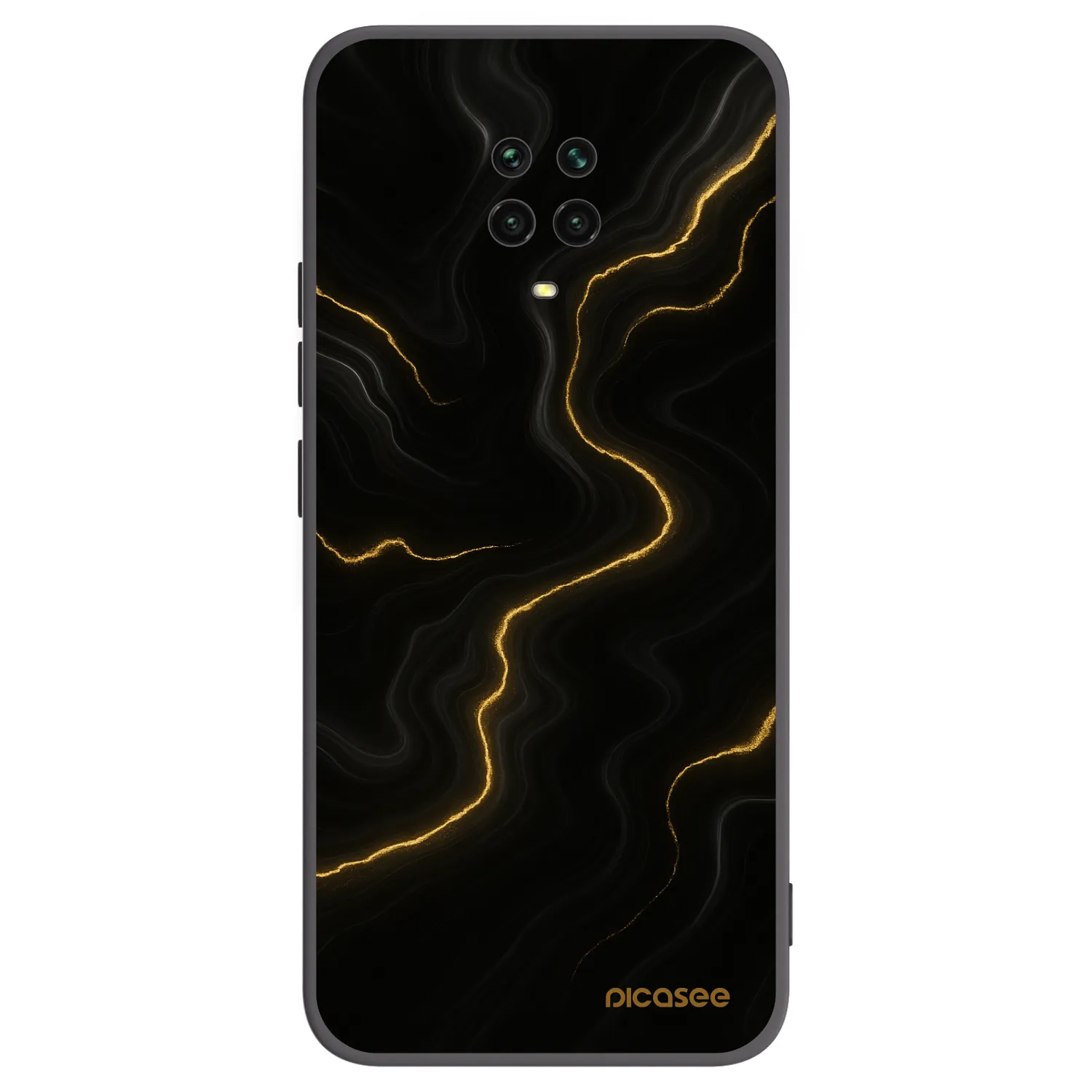 Picasee silikonový černý obal pro Xiaomi Redmi Note 9 Pro - Thunder