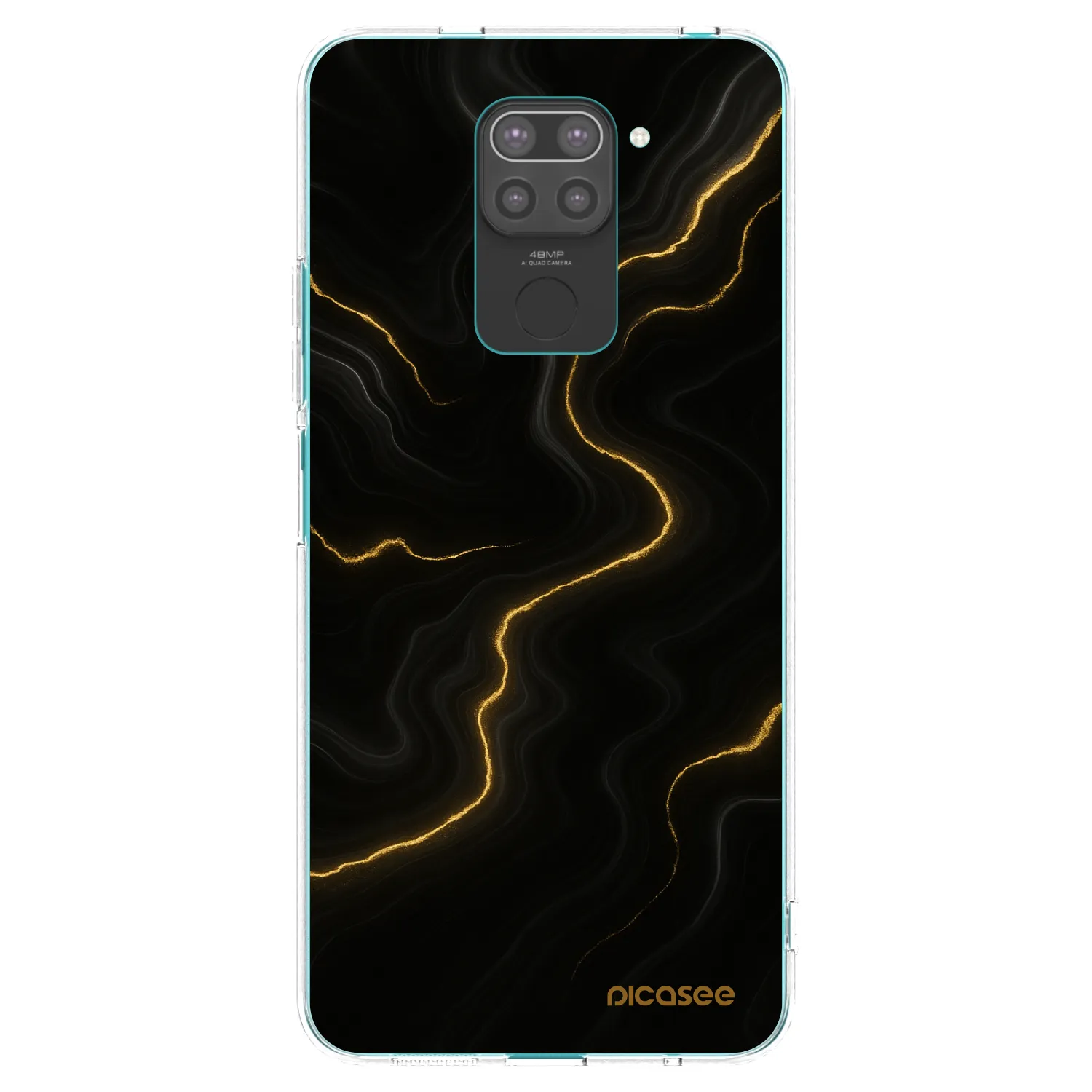 Picasee silikonový černý obal pro Xiaomi Redmi Note 9 - Thunder