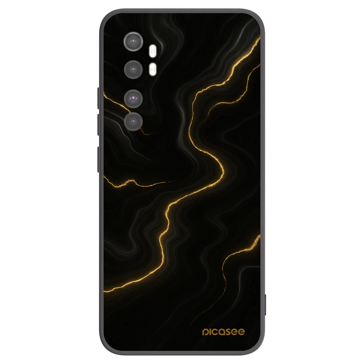 Picasee silikonový černý obal pro Xiaomi Mi Note 10 Lite - Thunder