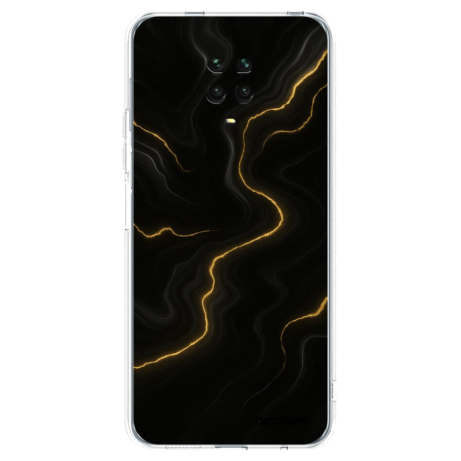 Picasee silikonový průhledný obal pro Xiaomi Redmi Note 9S - Thunder