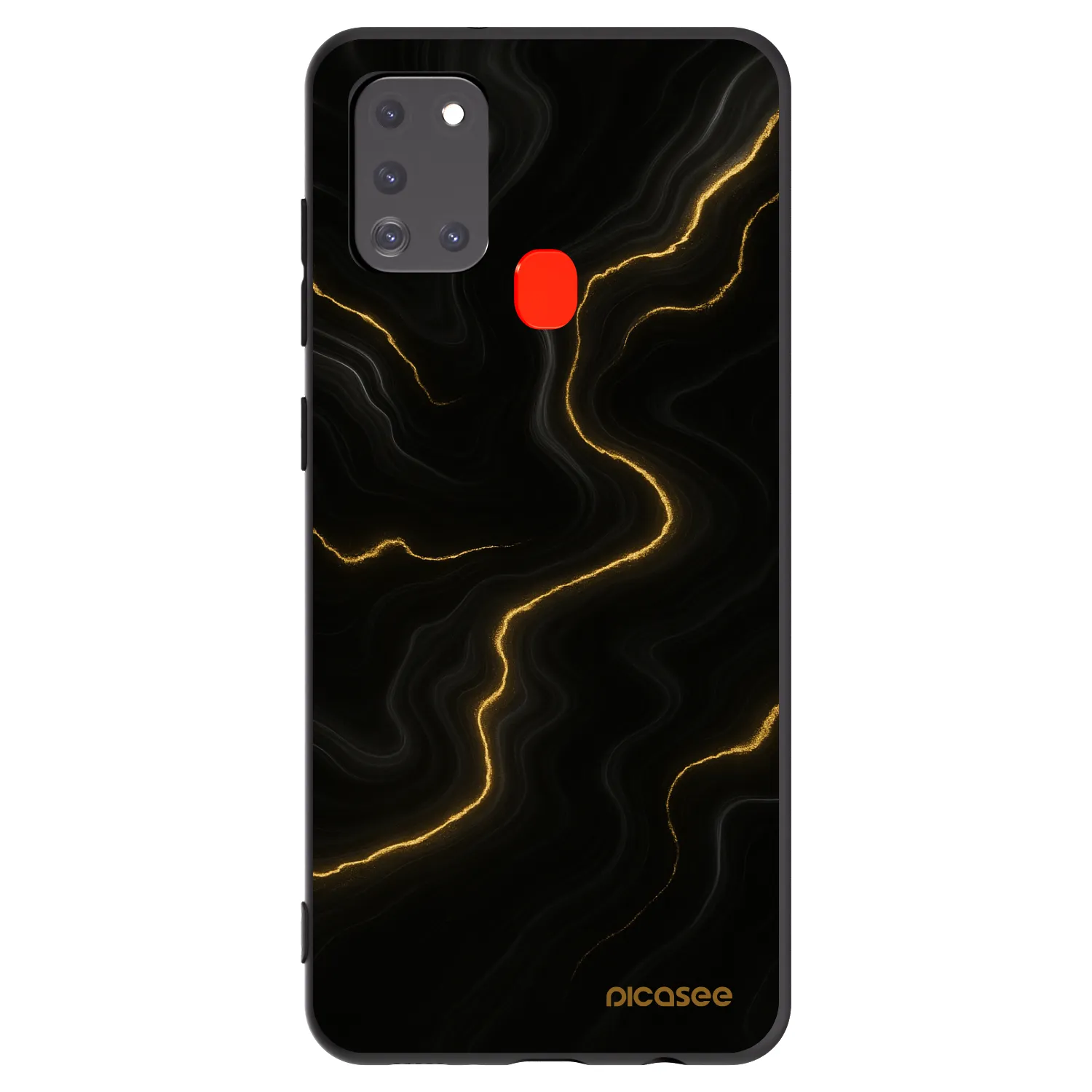 Picasee silikonový černý obal pro Samsung Galaxy A21s - Thunder