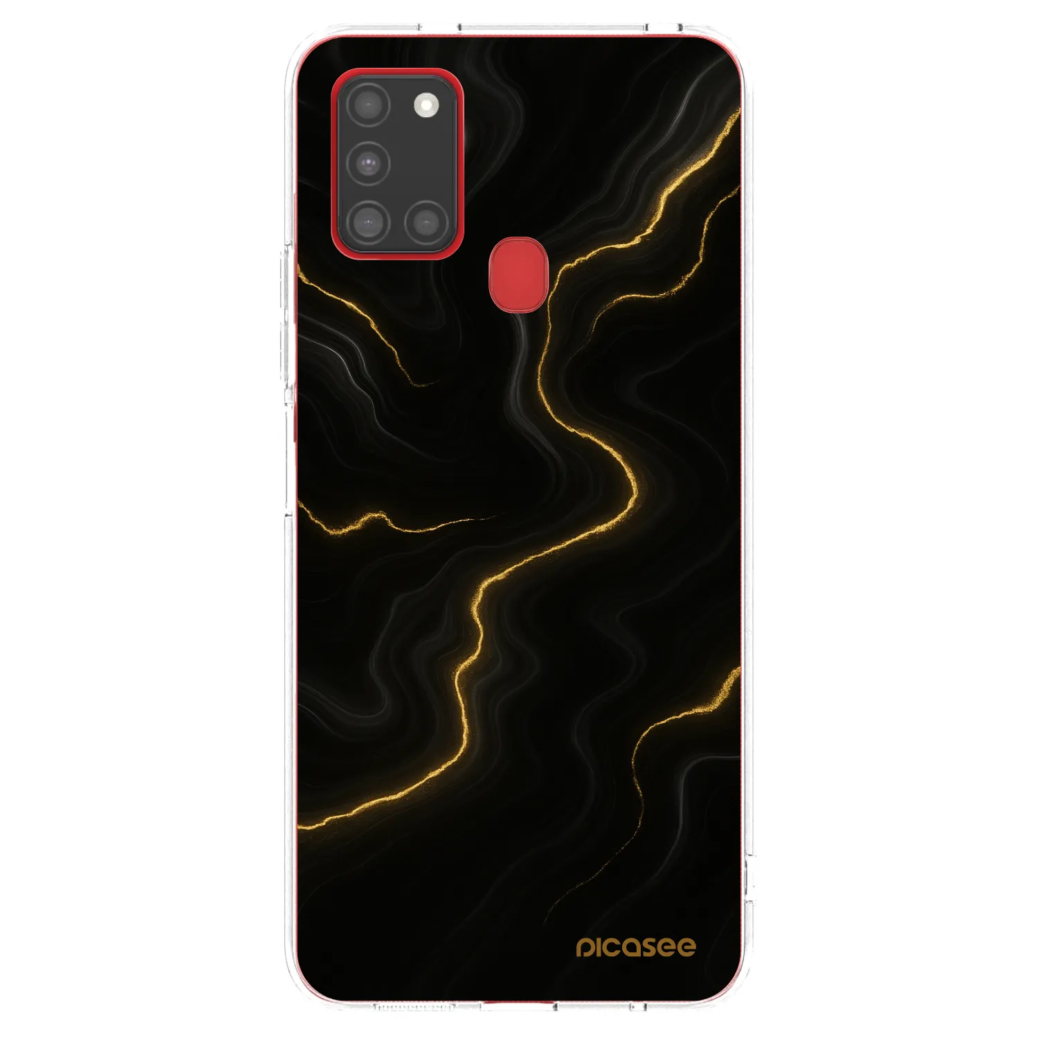 Picasee silikonový průhledný obal pro Samsung Galaxy A21s - Thunder