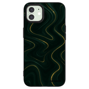 Picasee silikonový černý obal pro Apple iPhone 12 - Vawes