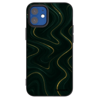 Picasee silikonový černý obal pro Apple iPhone 12 mini - Vawes