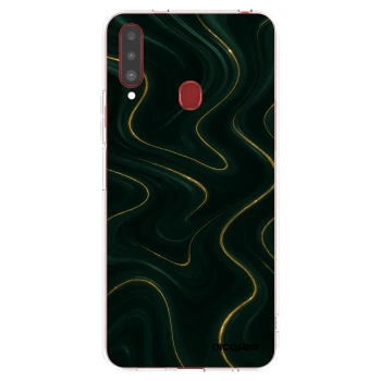 Picasee silikonový průhledný obal pro Samsung Galaxy A20s - Vawes