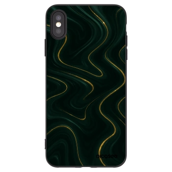 Picasee silikonový černý obal pro Apple iPhone XS Max - Vawes