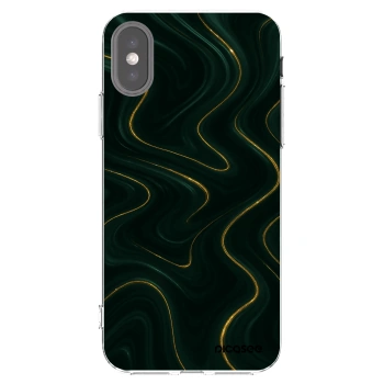 Picasee silikonový průhledný obal pro Apple iPhone X/XS - Vawes