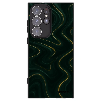 Picasee silikonový černý obal pro Samsung Galaxy S23 Ultra 5G - Vawes