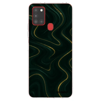 Picasee silikonový průhledný obal pro Samsung Galaxy A21s - Vawes