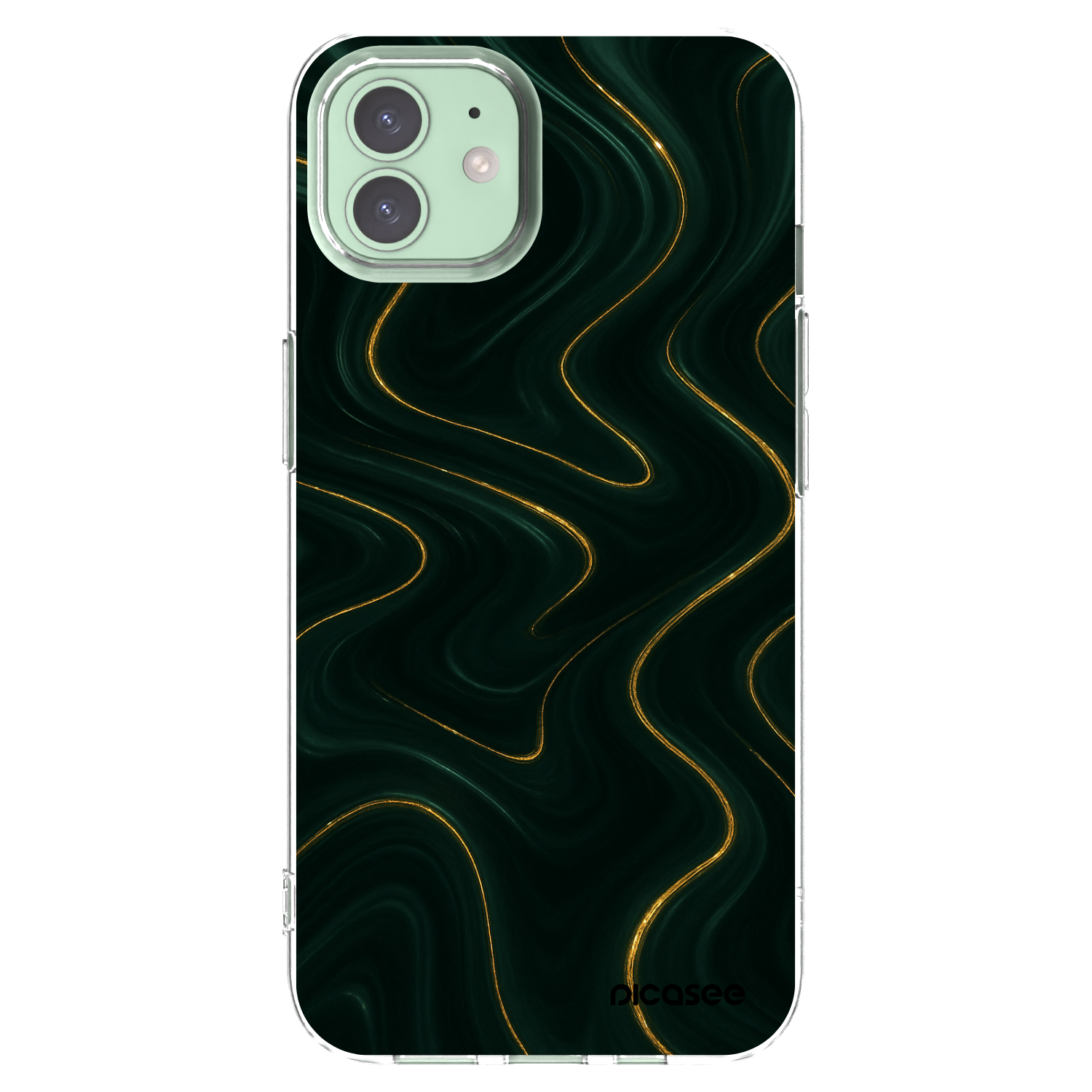 Picasee silikonový průhledný obal pro Apple iPhone 12 - Vawes
