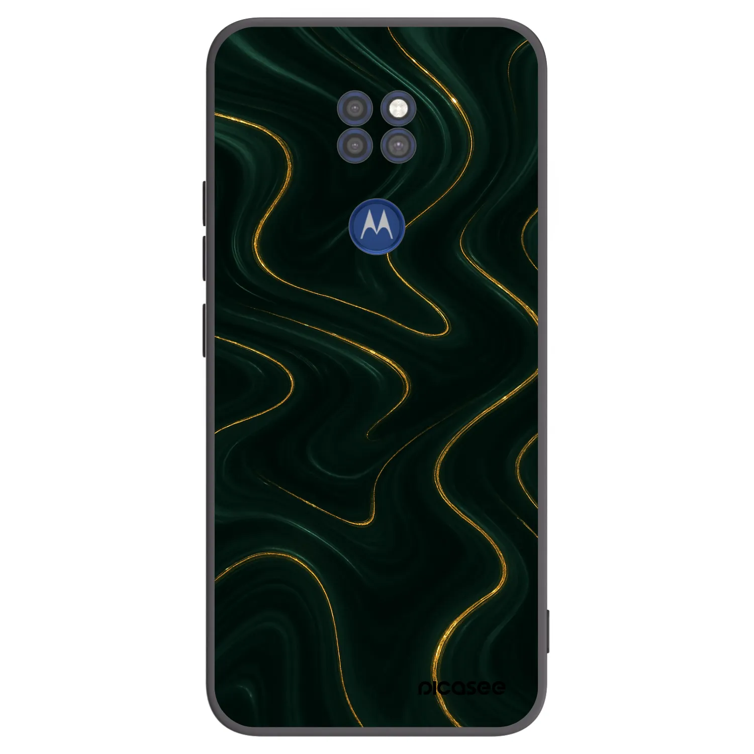 Picasee silikonový černý obal pro Motorola Moto G9 Play - Vawes