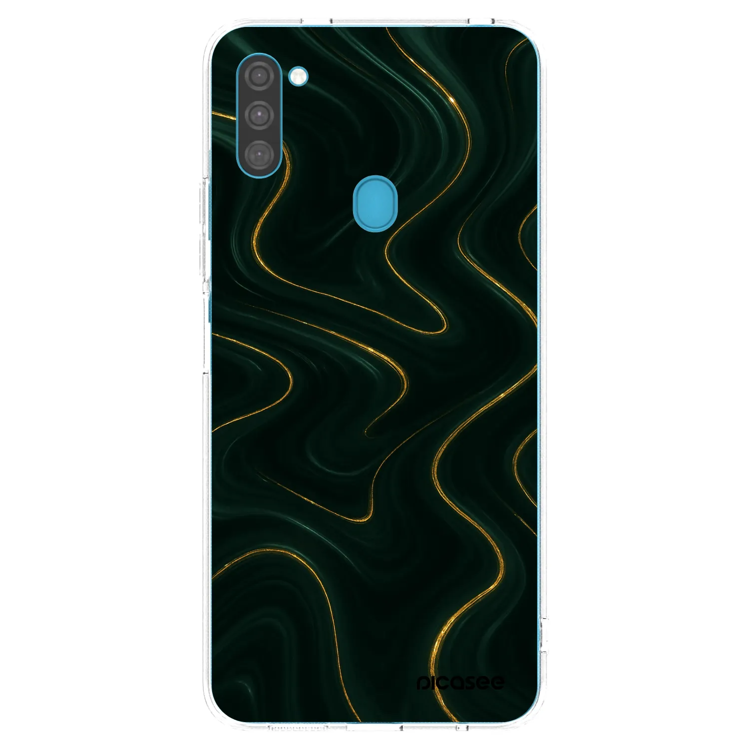 Picasee silikonový průhledný obal pro Samsung Galaxy M11 - Vawes