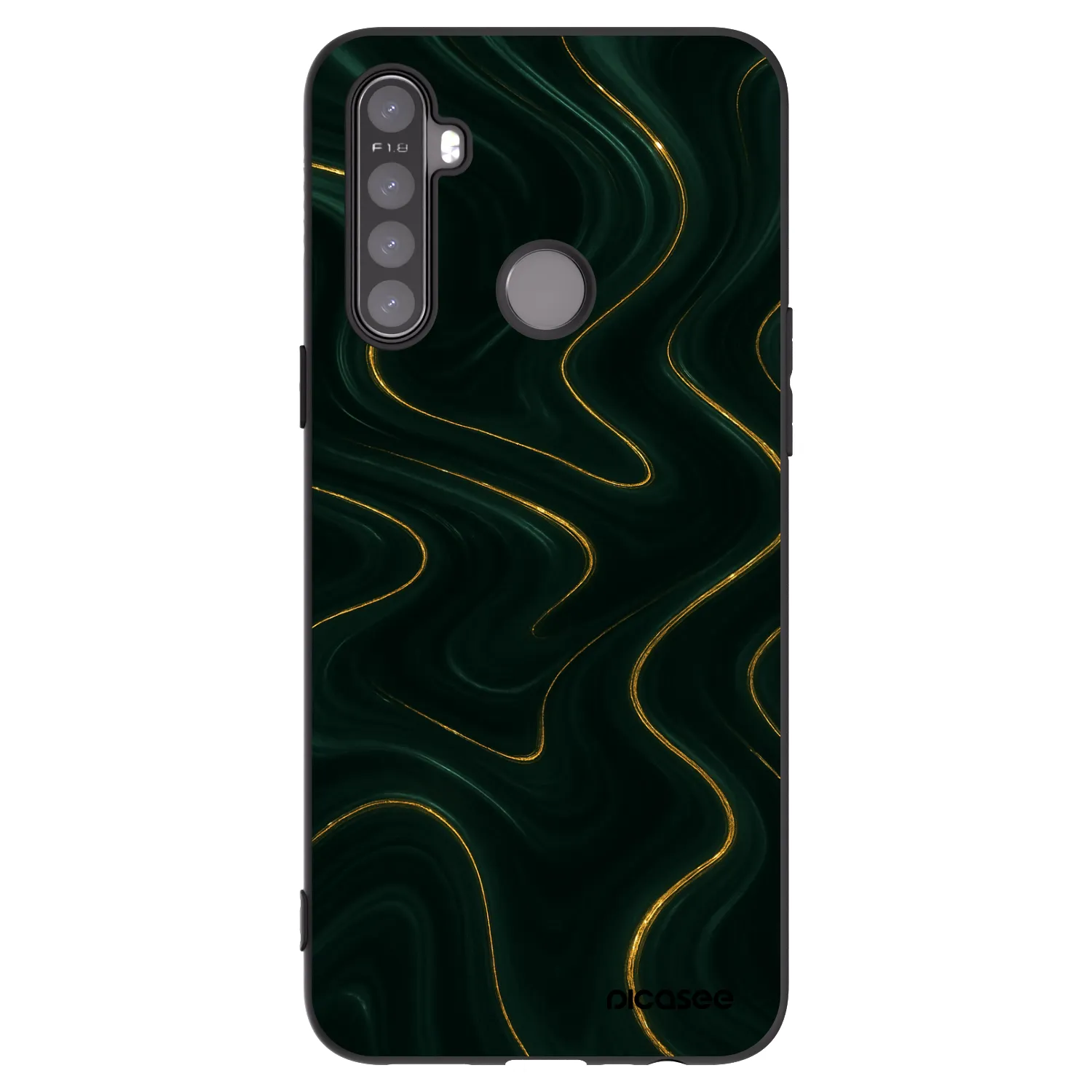 Picasee silikonový černý obal pro Realme 6i - Vawes