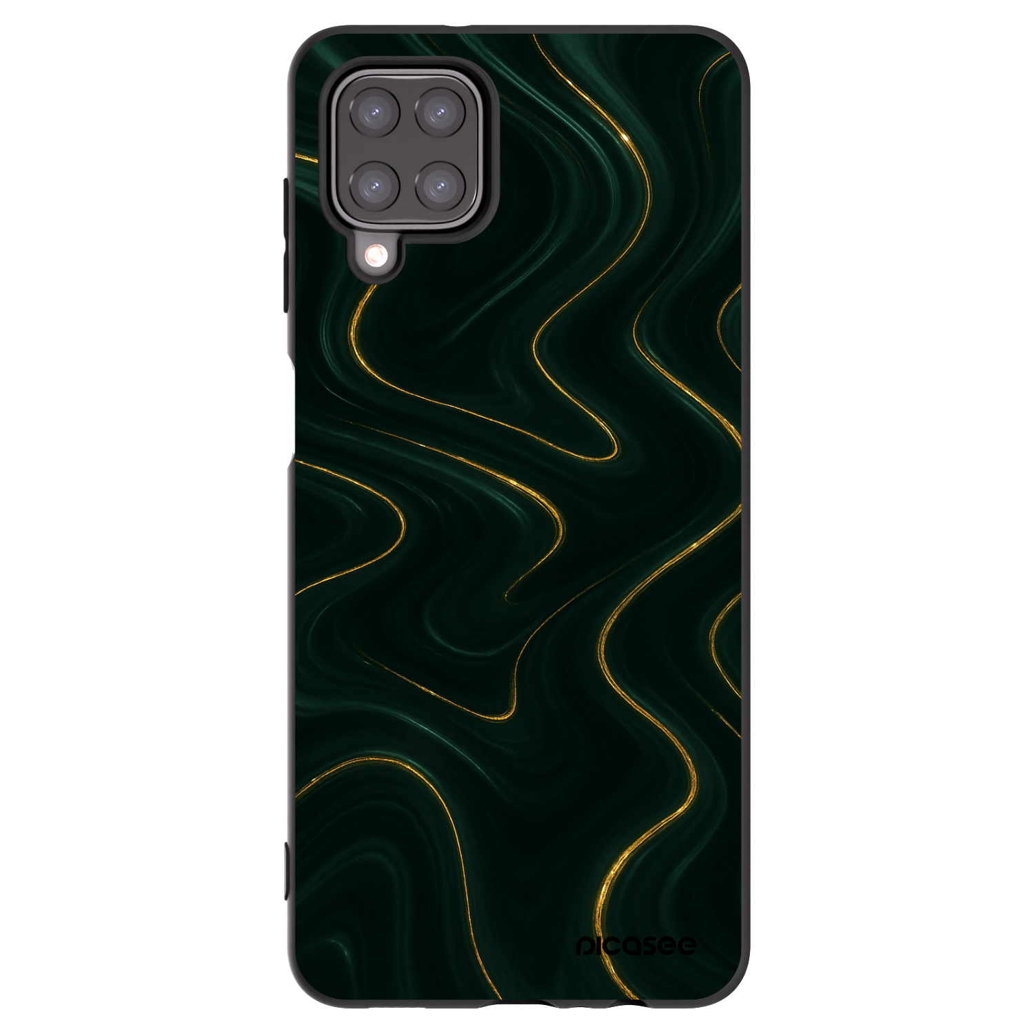 Picasee silikonový černý obal pro Samsung Galaxy A12 A125F - Vawes