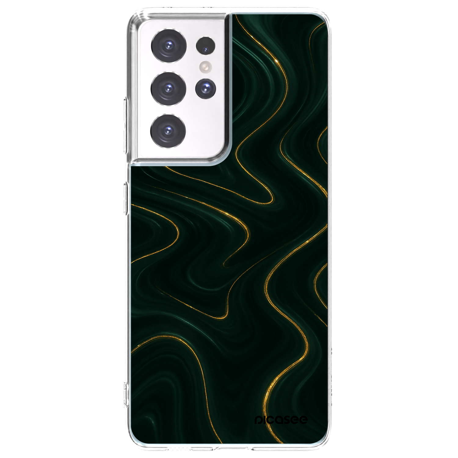 Picasee silikonový průhledný obal pro Samsung Galaxy S21 Ultra 5G G998B - Vawes