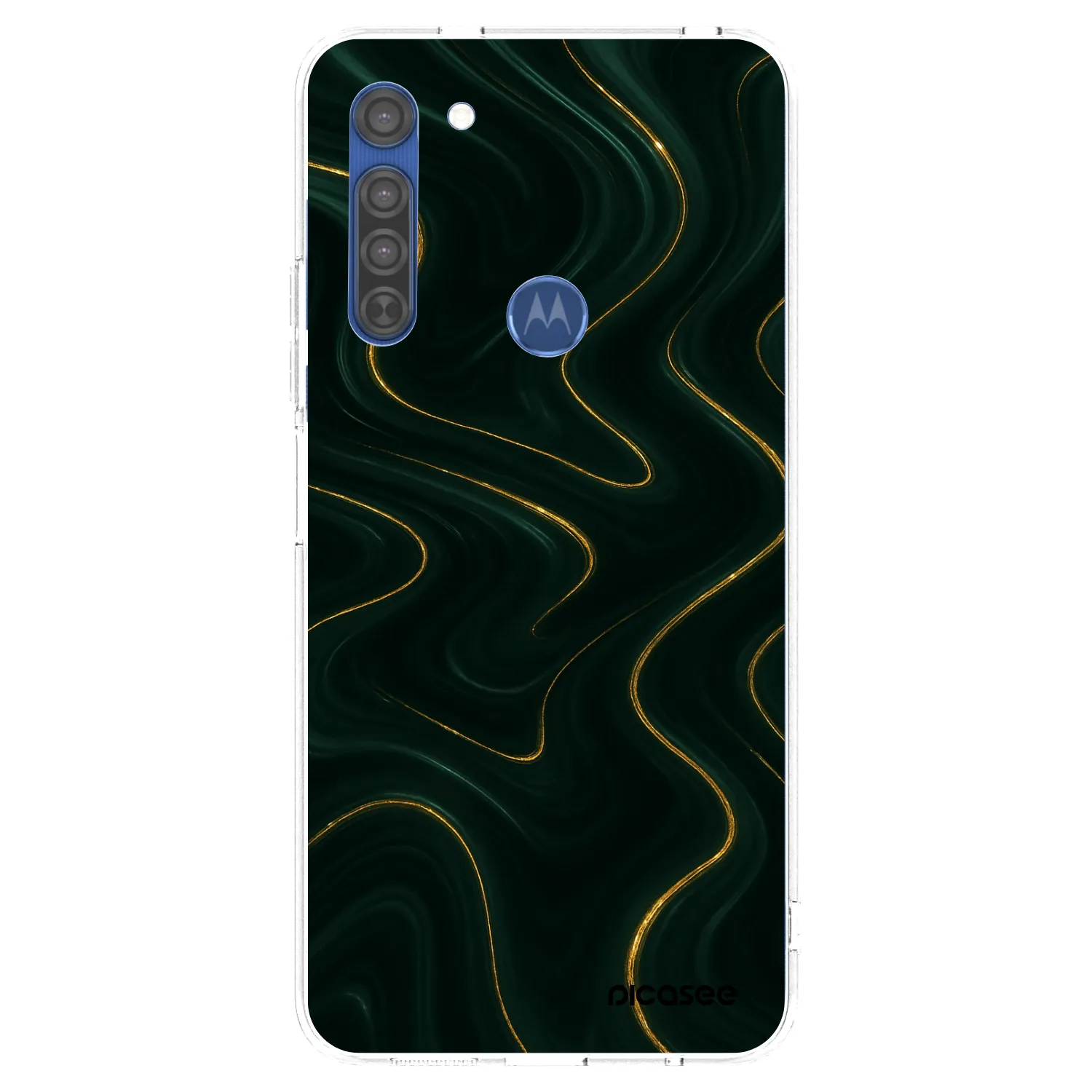 Picasee silikonový průhledný obal pro Motorola Moto G8 - Vawes