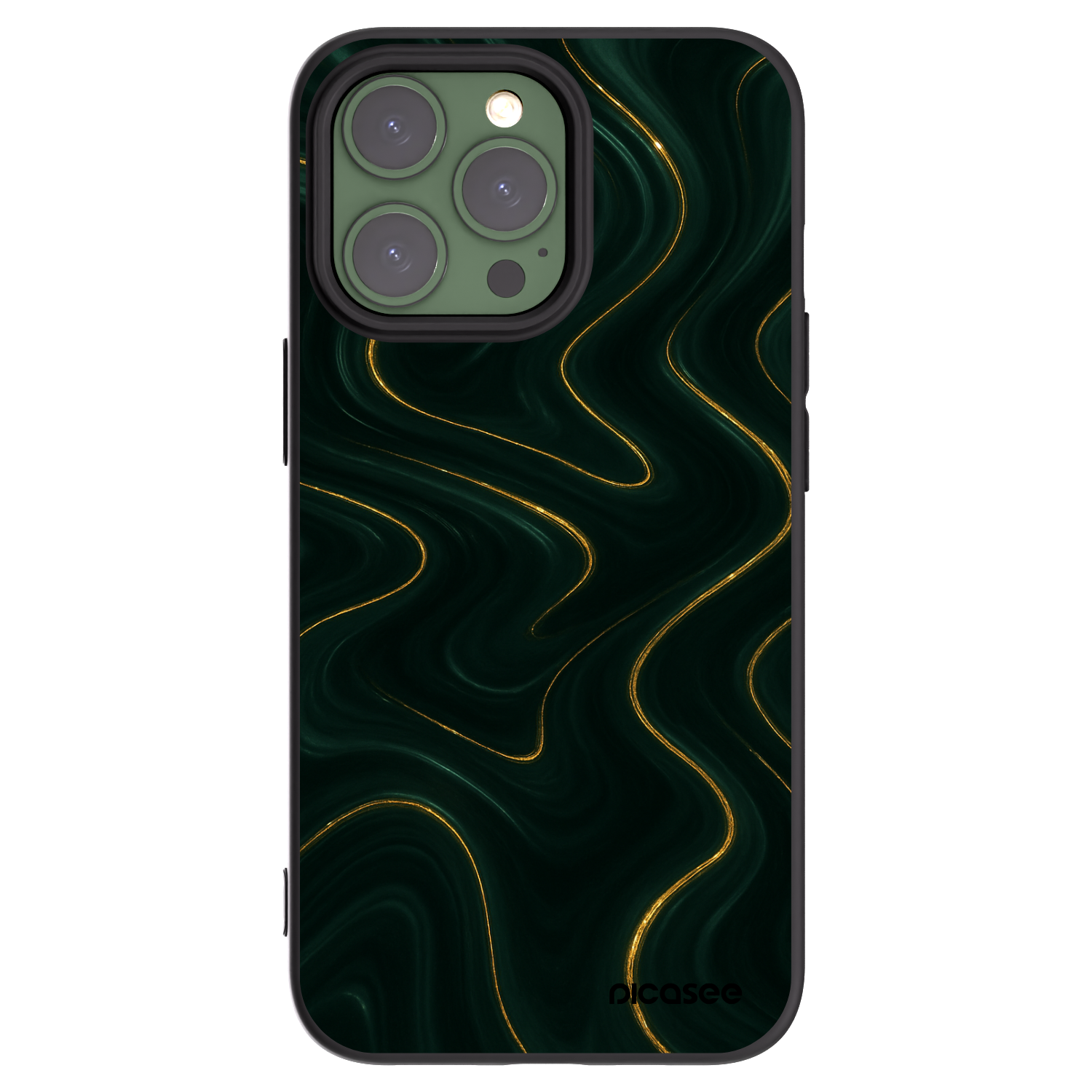 Picasee silikonový černý obal pro Apple iPhone 13 Pro - Vawes