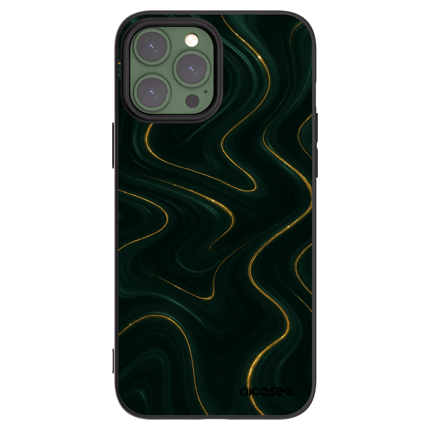 Picasee silikonový černý obal pro Apple iPhone 13 Pro Max - Vawes