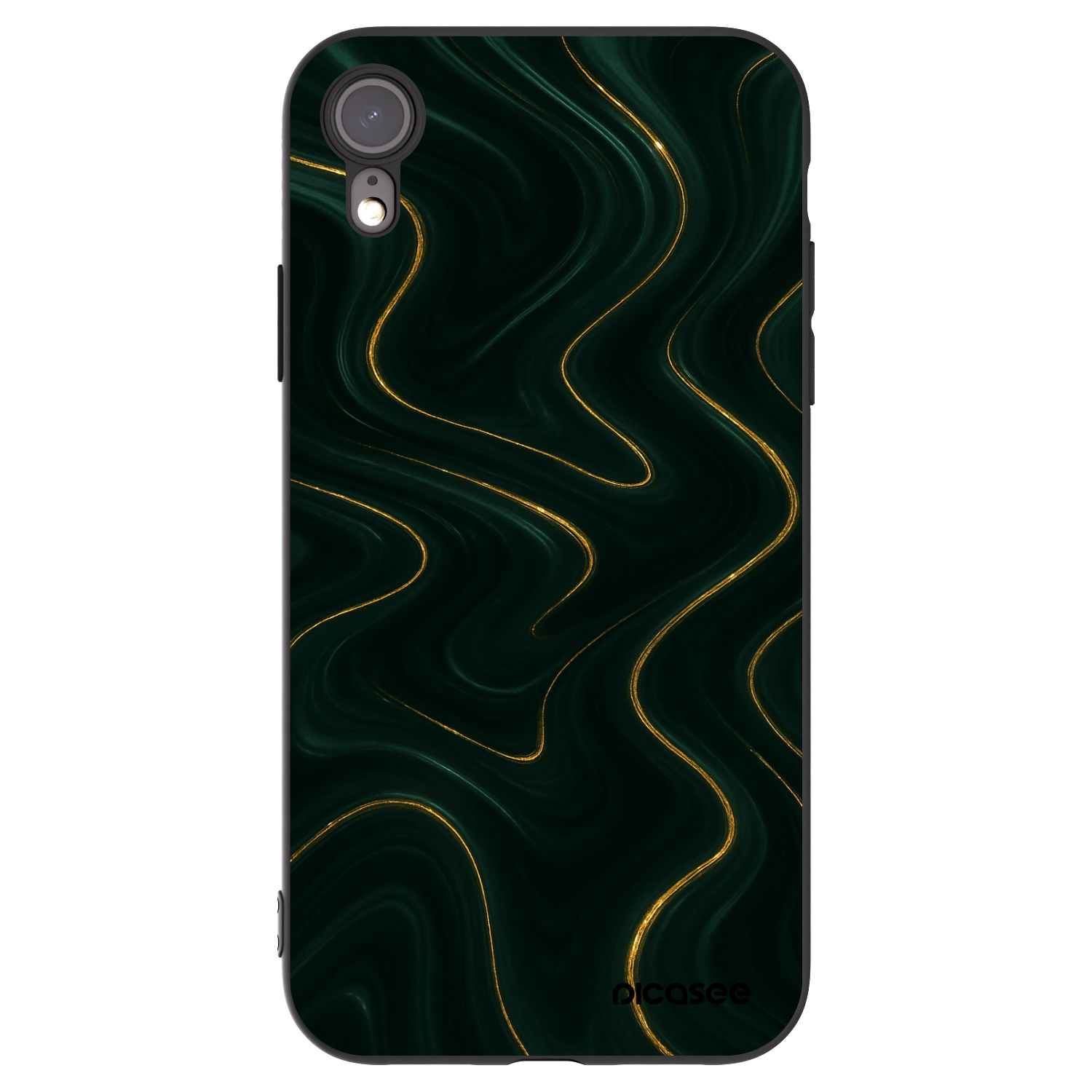 Picasee silikonový černý obal pro Apple iPhone XR - Vawes