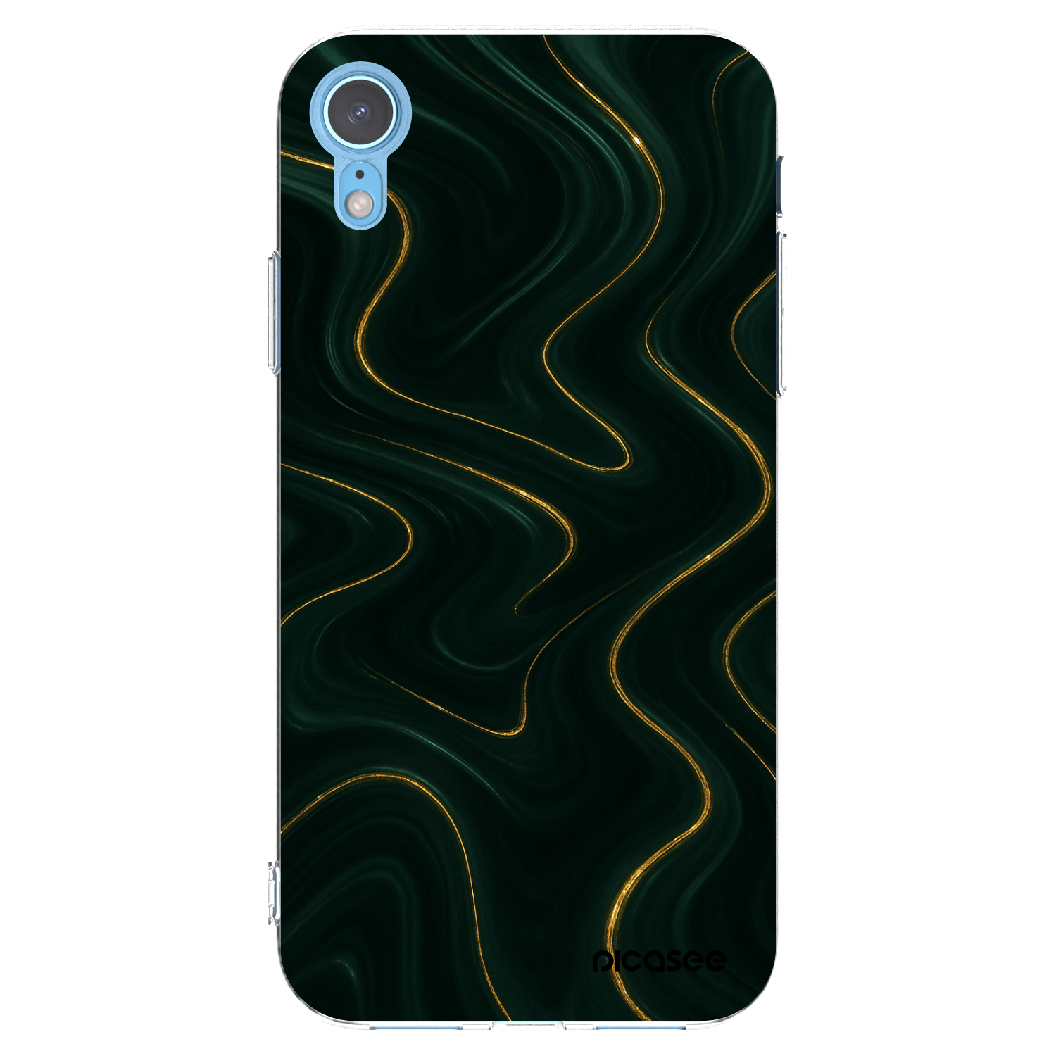 Picasee silikonový průhledný obal pro Apple iPhone XR - Vawes