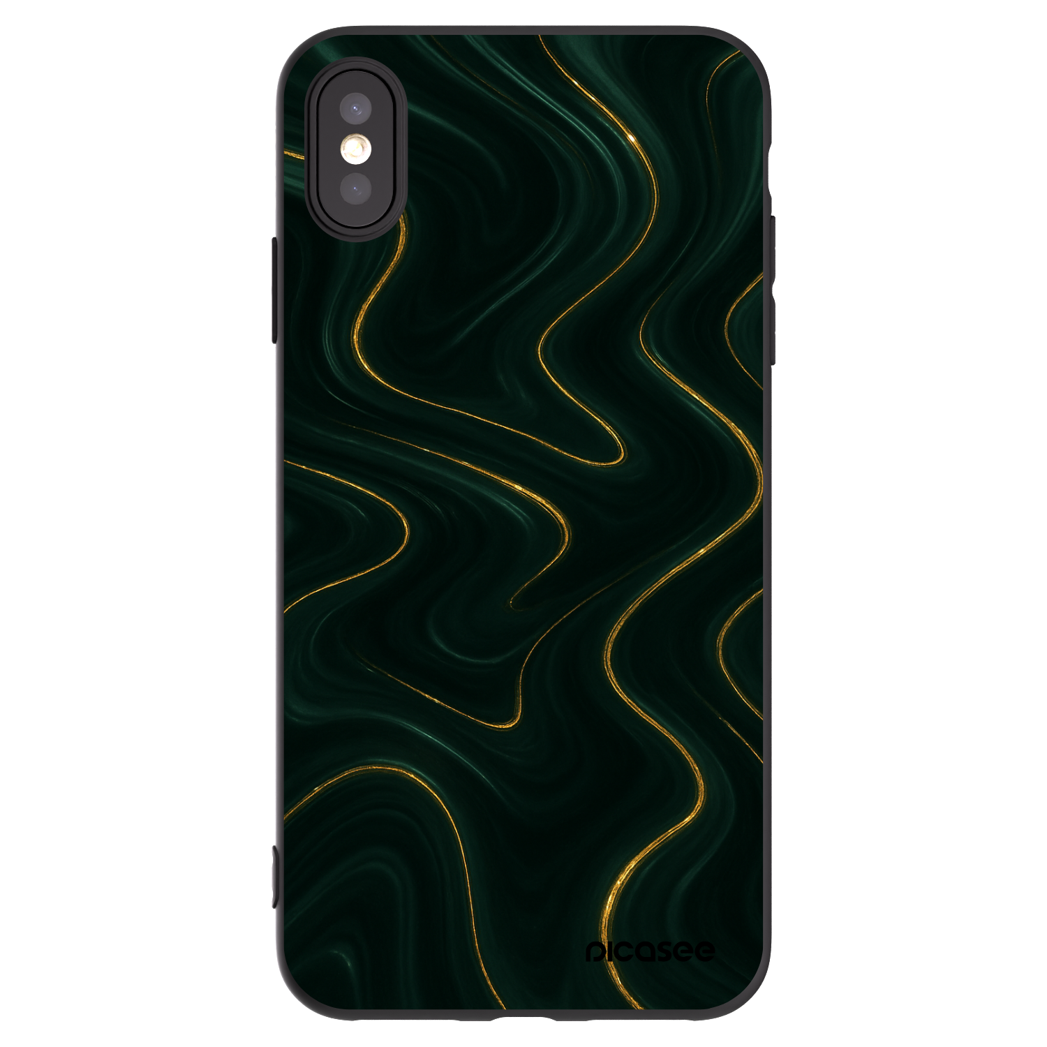 Picasee silikonový černý obal pro Apple iPhone XS Max - Vawes