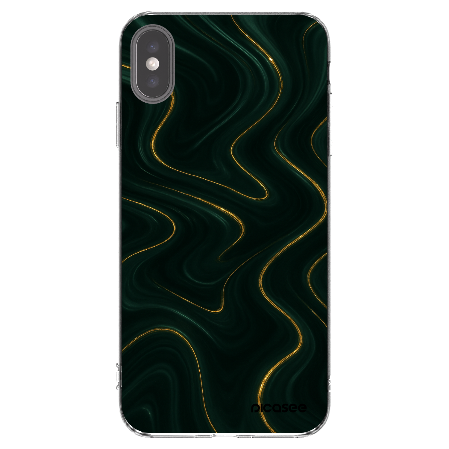 Picasee silikonový průhledný obal pro Apple iPhone XS Max - Vawes