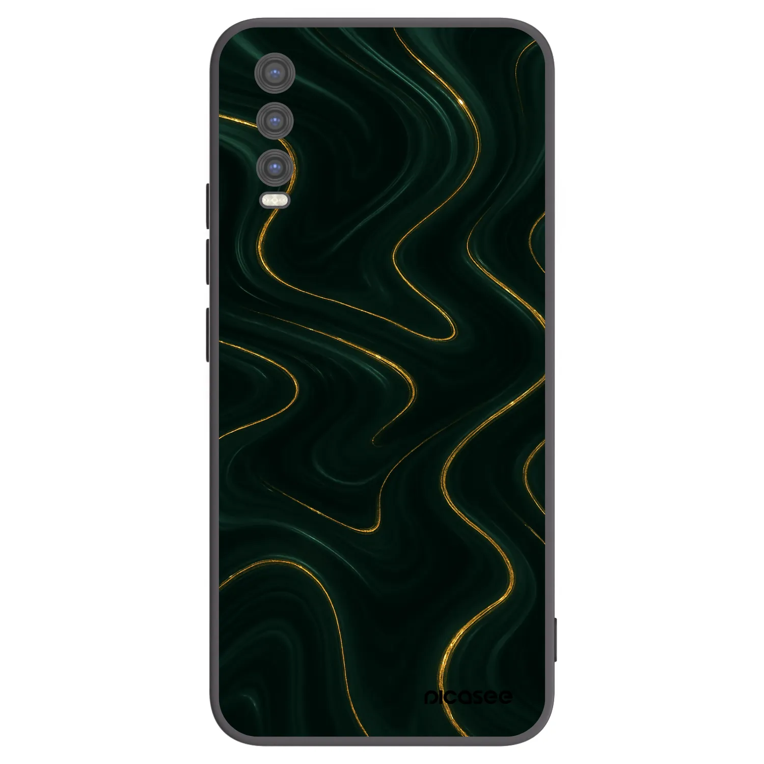 Picasee silikonový černý obal pro Vivo Y20s - Vawes