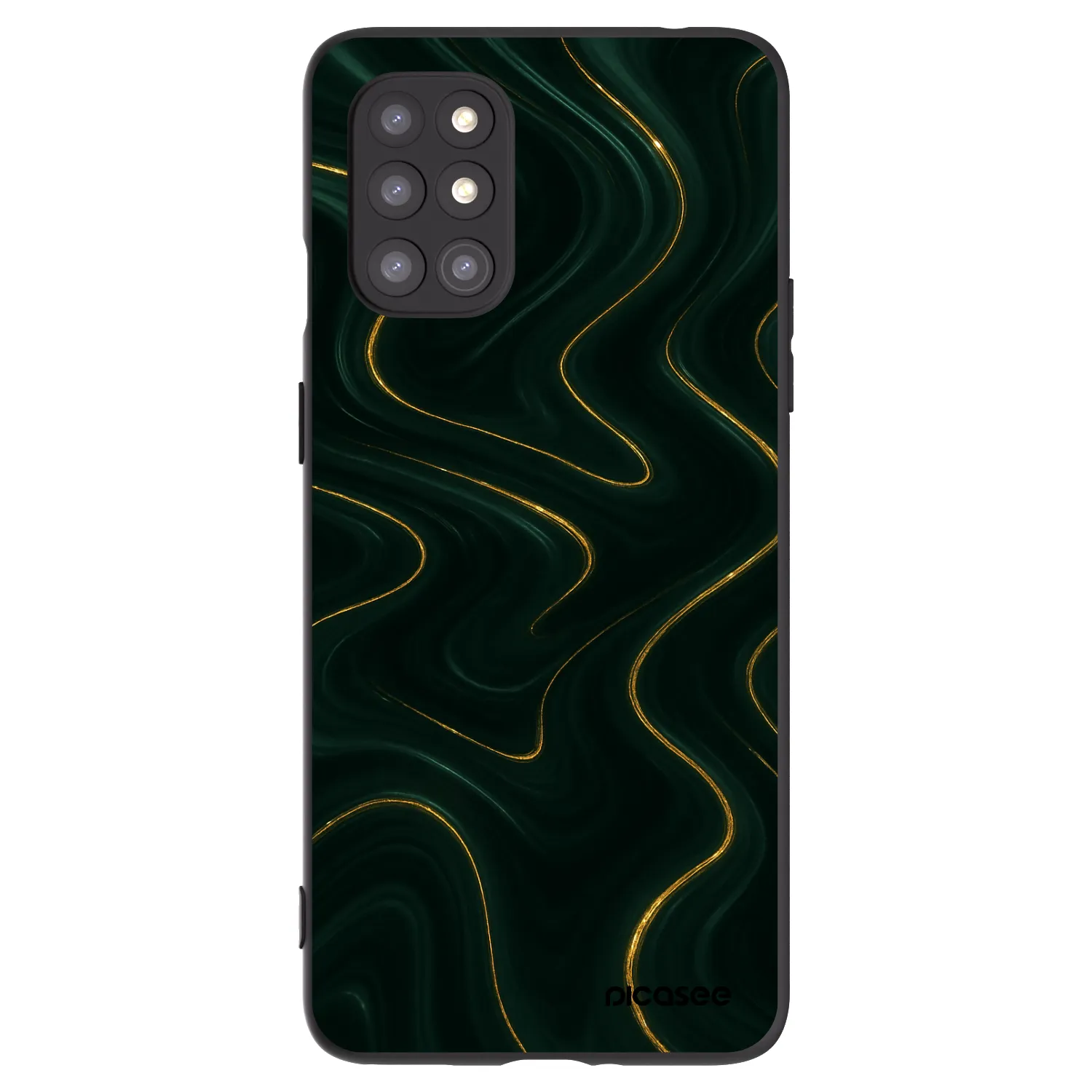 Picasee silikonový černý obal pro OnePlus 8T - Vawes