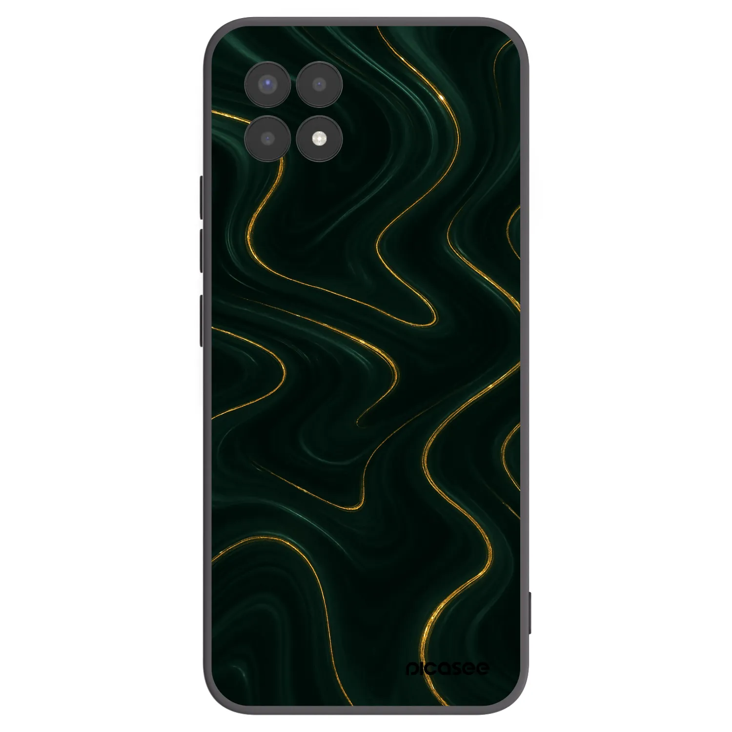 Picasee silikonový černý obal pro Realme 8i - Vawes