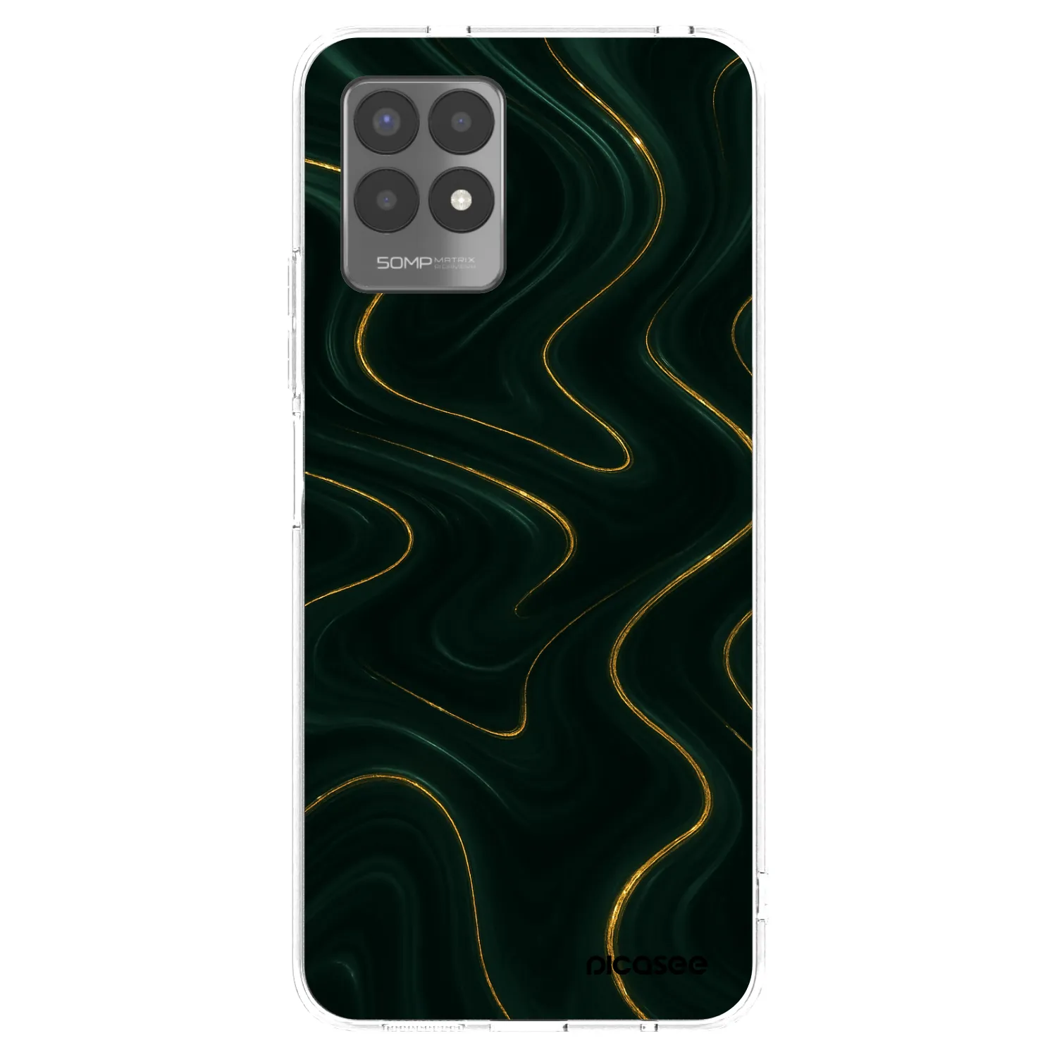 Picasee silikonový průhledný obal pro Realme 8i - Vawes