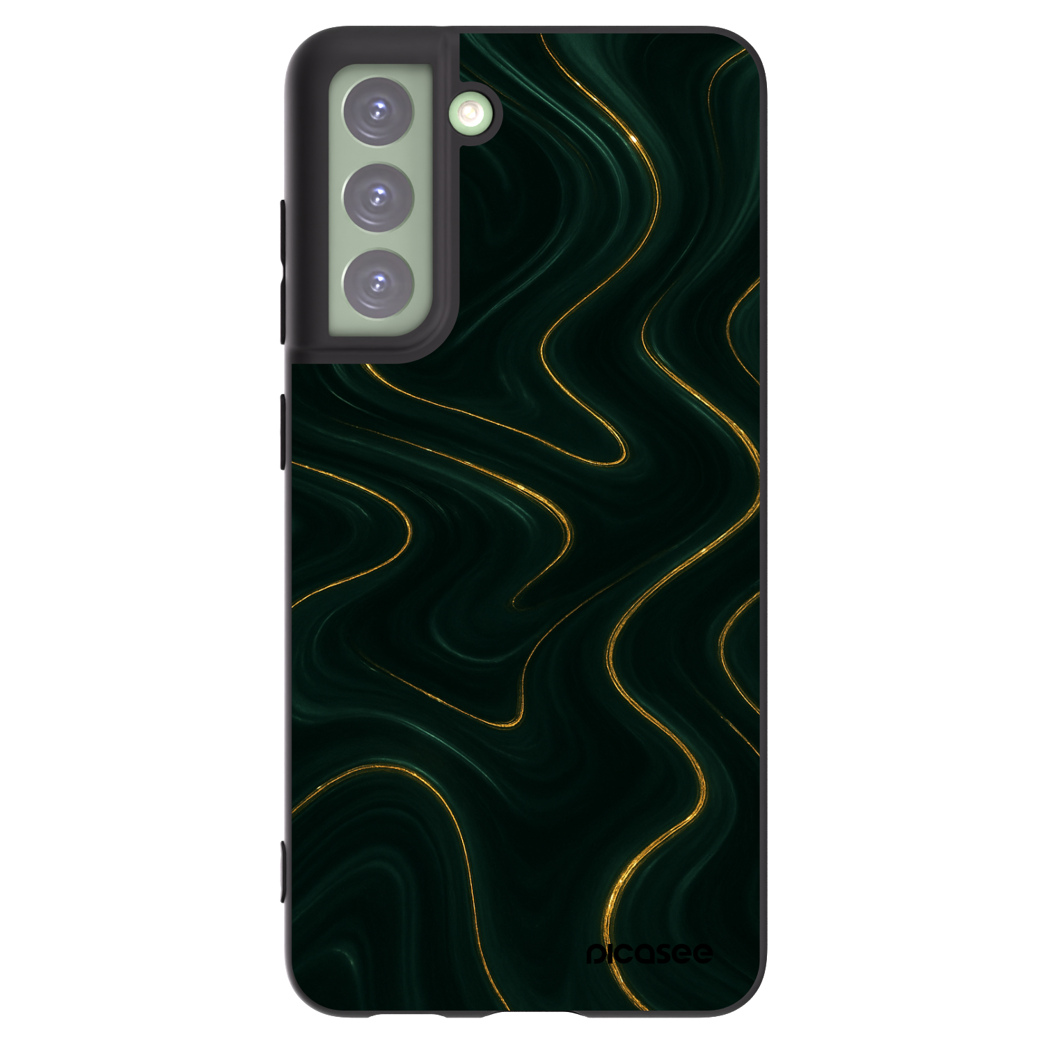 Picasee silikonový černý obal pro Samsung Galaxy S21 FE 5G - Vawes