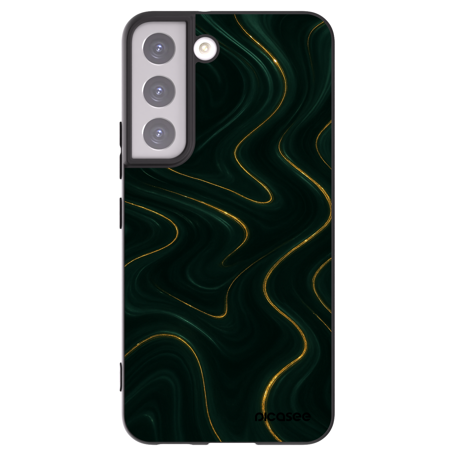 Picasee silikonový černý obal pro Samsung Galaxy S22 5G - Vawes