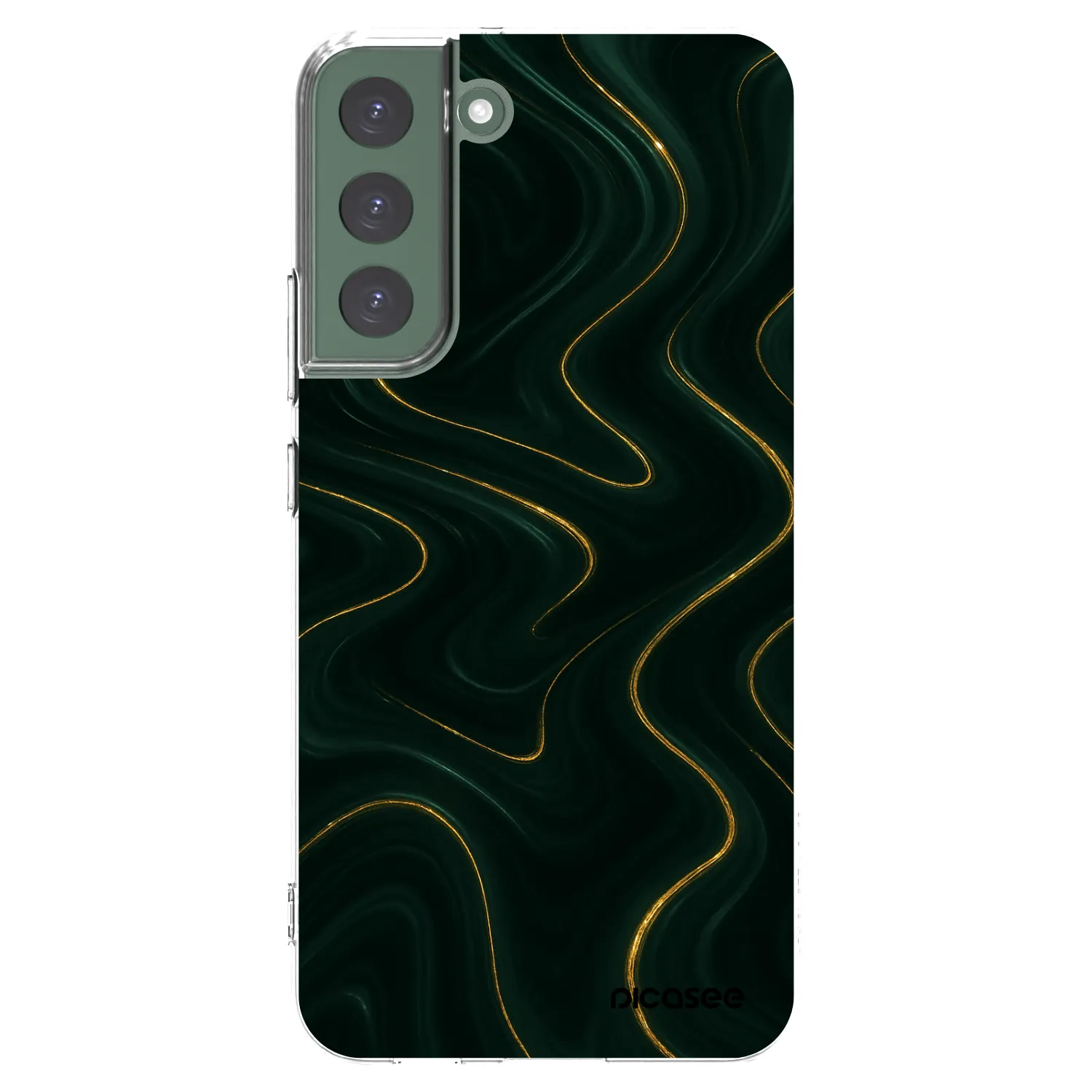 Picasee silikonový průhledný obal pro Samsung Galaxy S22+ 5G - Vawes