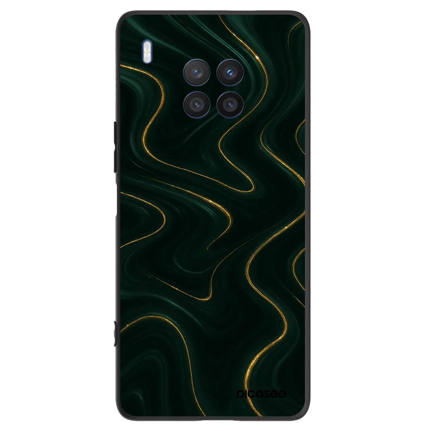 Picasee silikonový černý obal pro Honor 50 Lite - Vawes