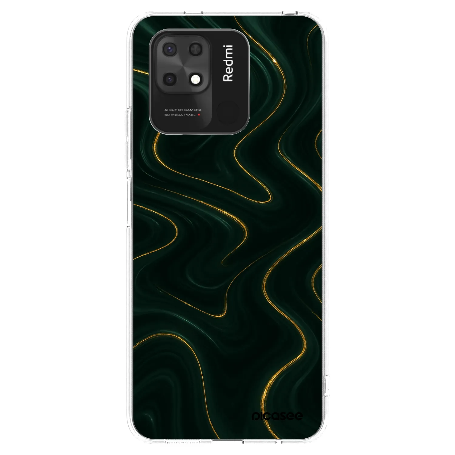 Picasee silikonový průhledný obal pro Xiaomi Redmi 10C - Vawes