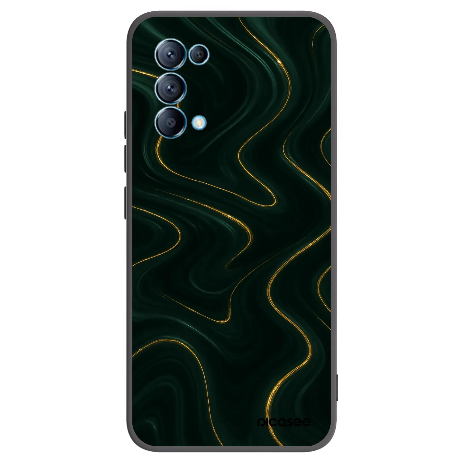 Picasee silikonový černý obal pro OPPO Reno 5 5G - Vawes
