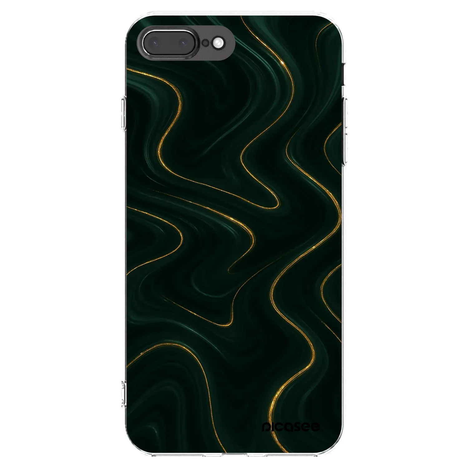 Picasee silikonový průhledný obal pro Apple iPhone 8 Plus - Vawes
