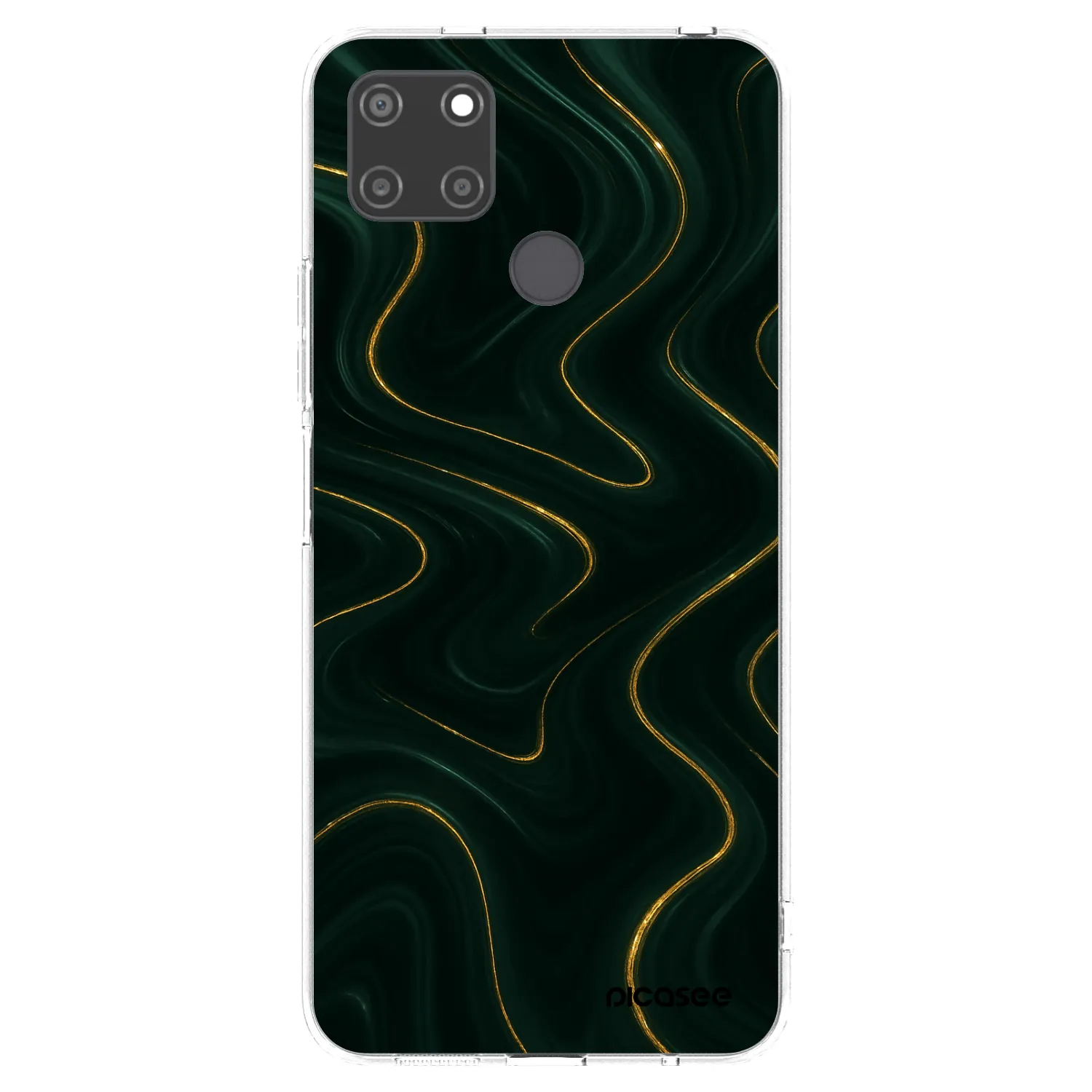 Picasee silikonový průhledný obal pro Realme C21Y - Vawes